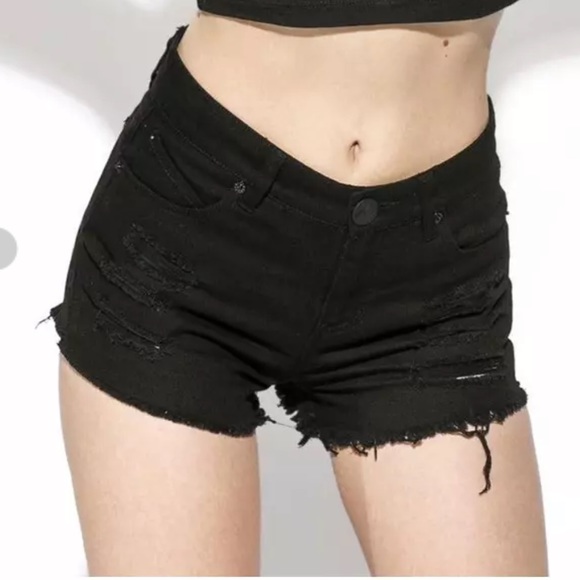 🖤 Black Craft Midnight Denim Shorts 27 - Picture 2 of 13